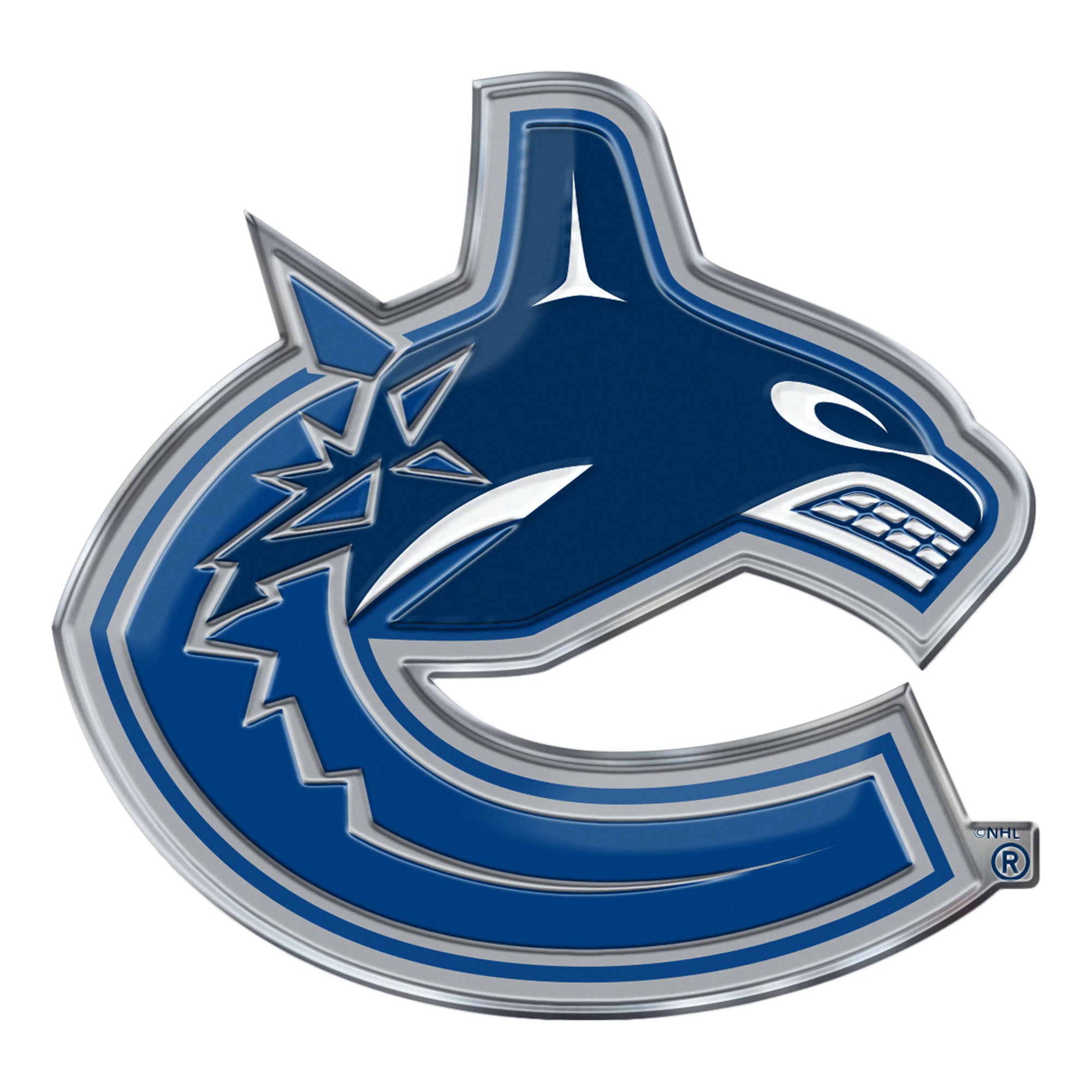 Vancouver Canucks Heavy Duty Aluminum Embossed Color Emblem