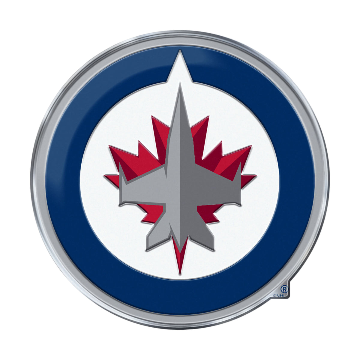 Winnipeg Jets Heavy Duty Aluminum Embossed Color Emblem