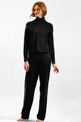 Basic Bae Turtleneck Raglan Sleeve Top and Pants Sweater Set - Trendsi