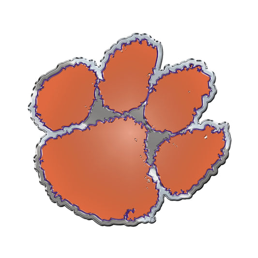 Clemson Tigers Heavy Duty Aluminum Embossed Color Emblem - Clemson