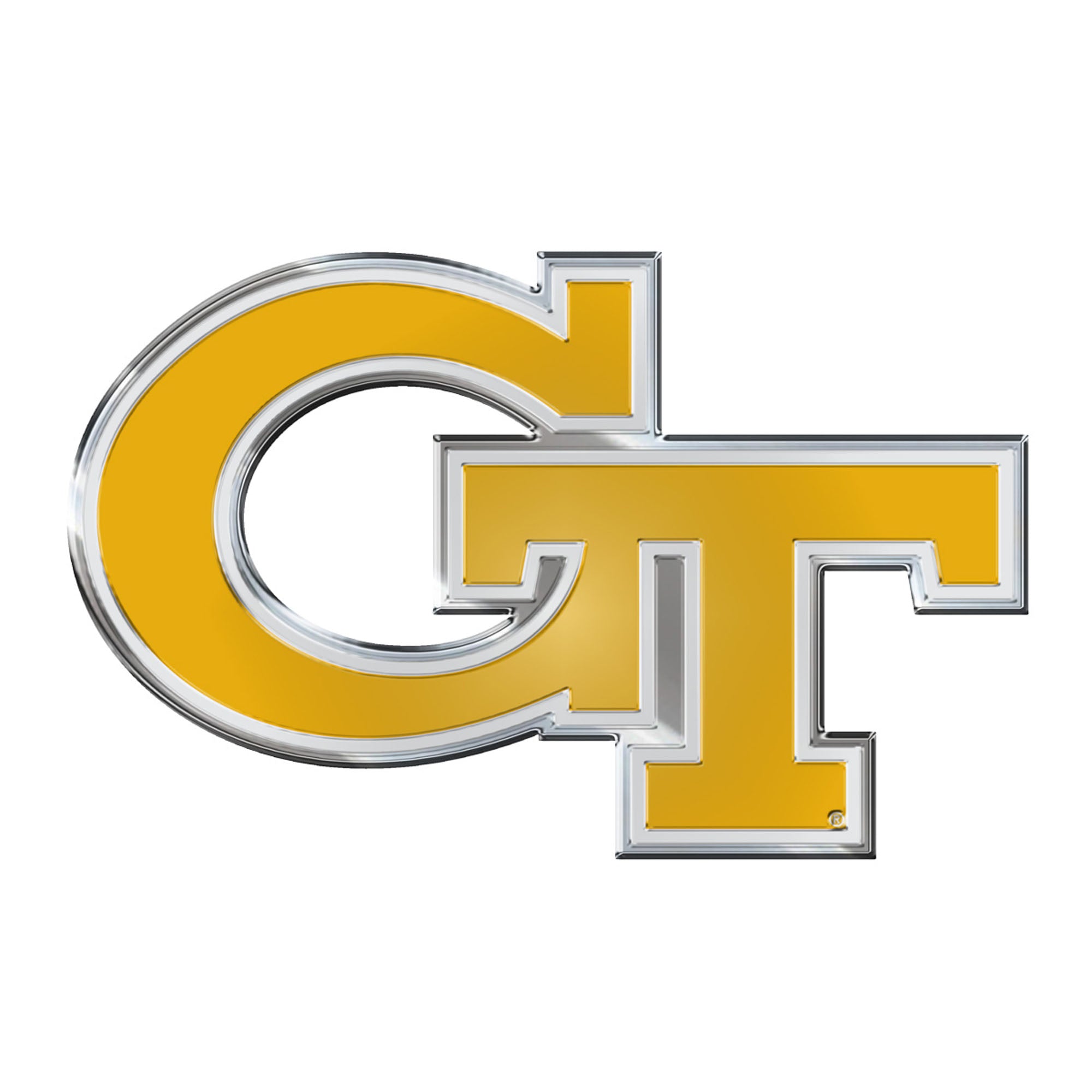 Georgia Tech Yellow Jackets Heavy Duty Aluminum Embossed Color Emblem