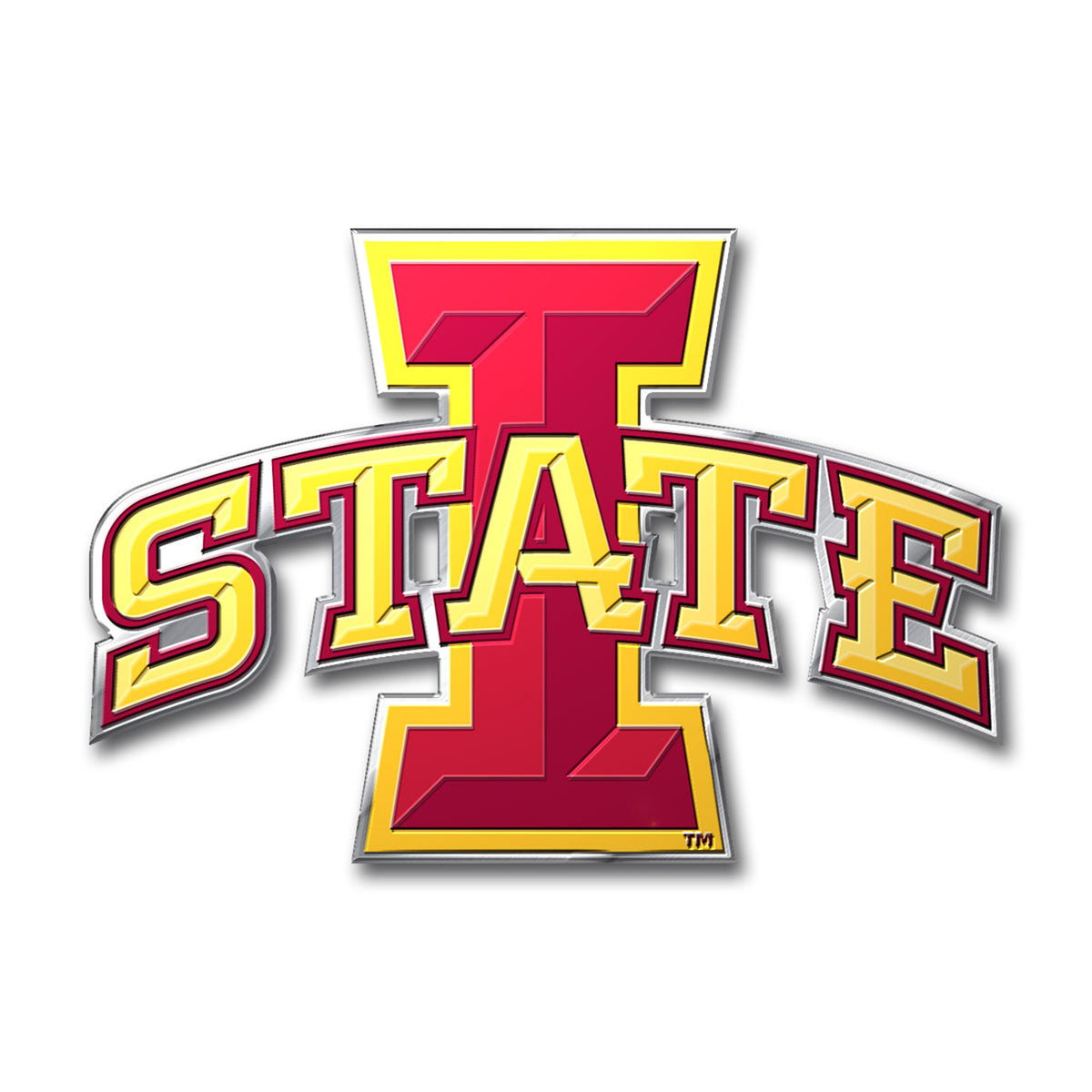 Iowa State Cyclones Heavy Duty Aluminum Embossed Color Emblem