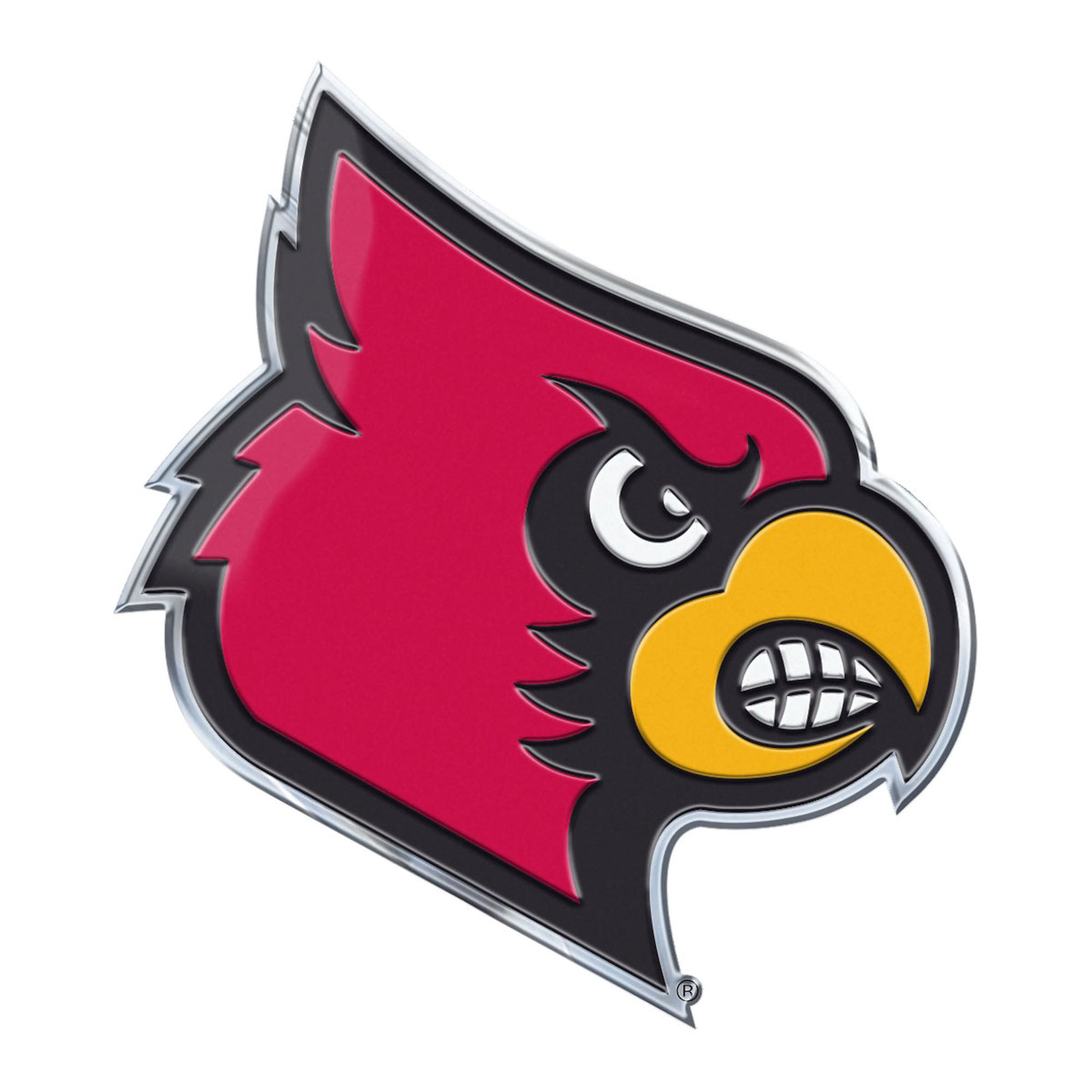 Louisville Cardinals Heavy Duty Aluminum Embossed Color Emblem