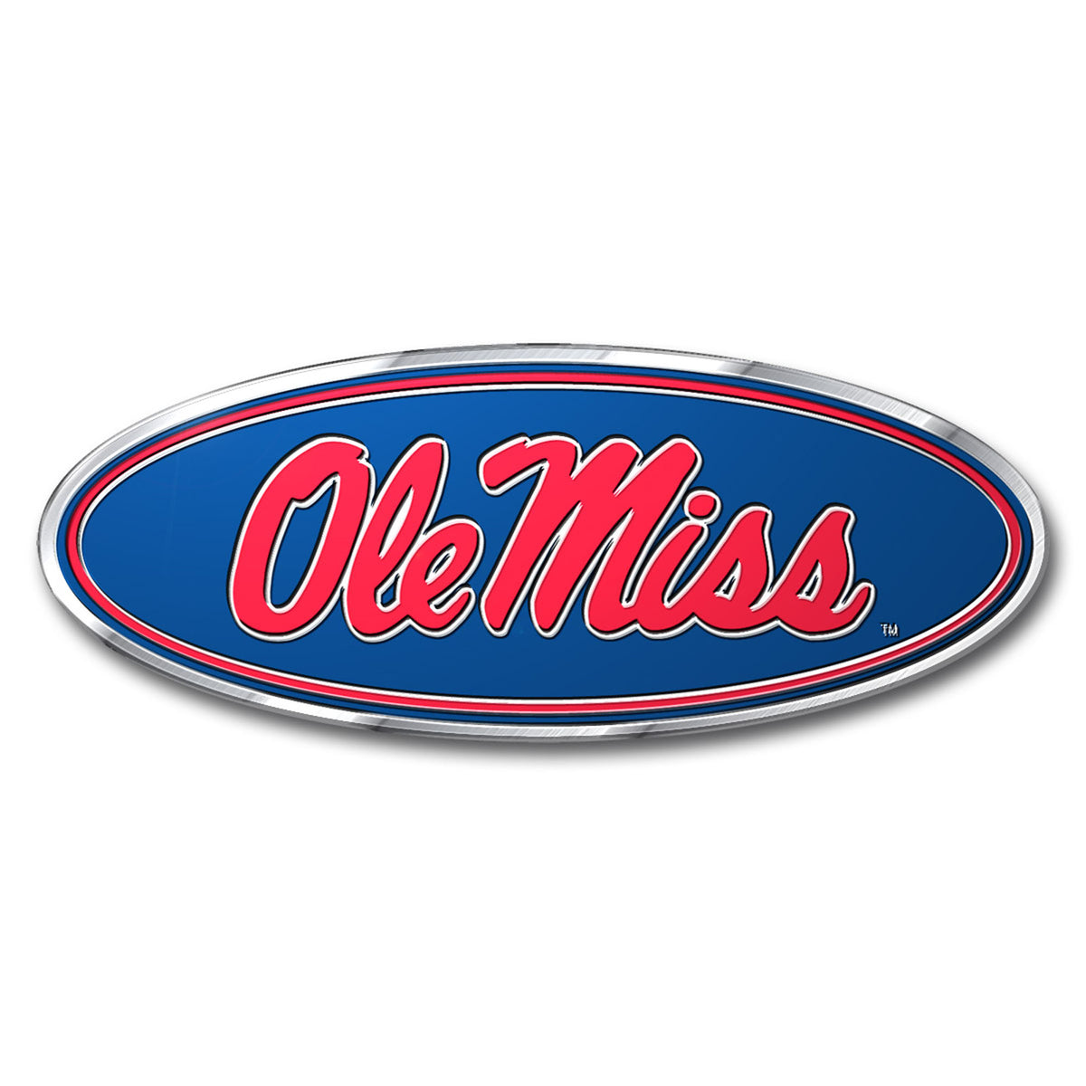 Ole Miss Rebels Heavy Duty Aluminum Embossed Color Emblem