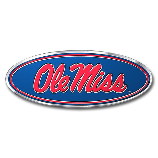 Ole Miss Rebels Heavy Duty Aluminum Embossed Color Emblem