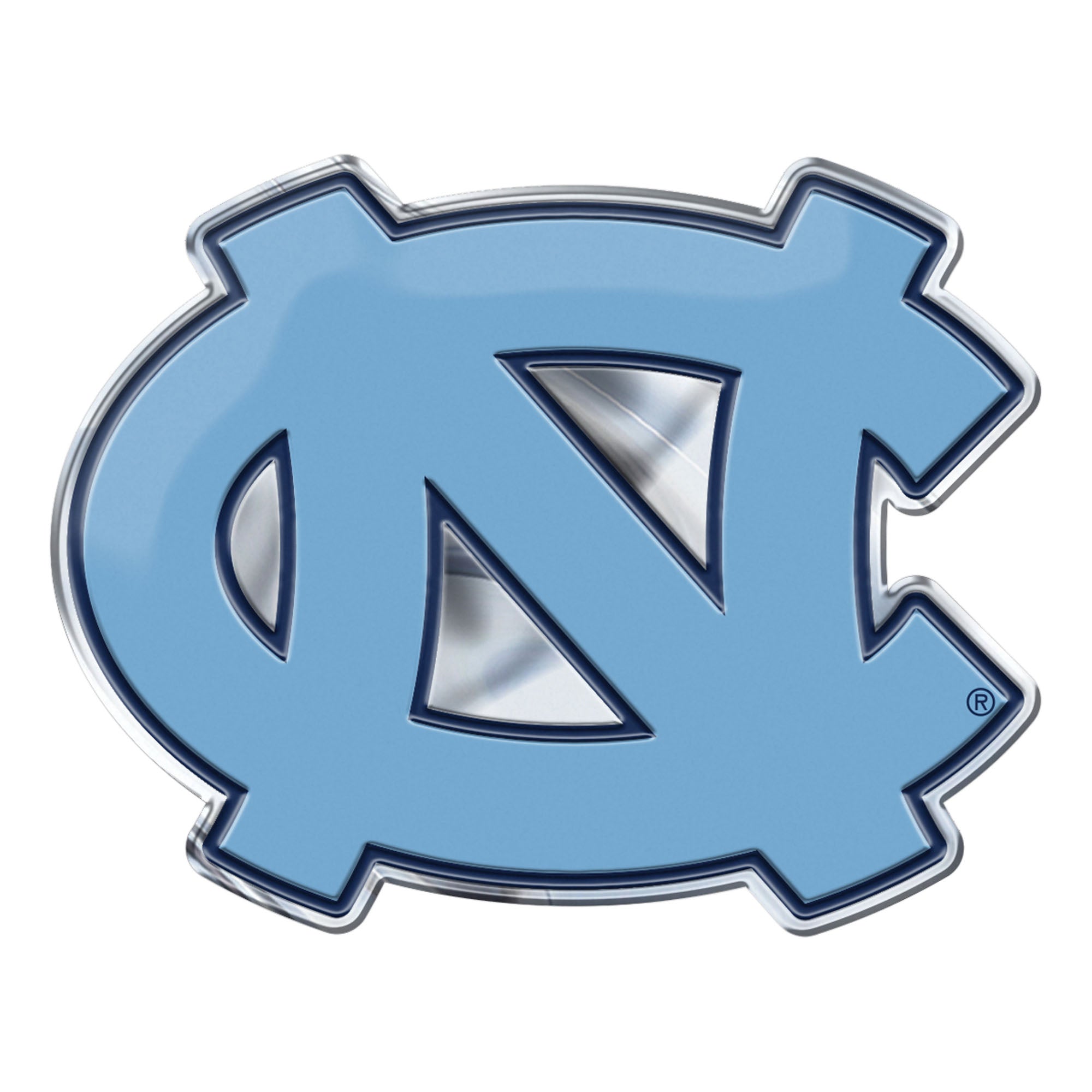 North Carolina Tar Heels Heavy Duty Aluminum Embossed Color Emblem