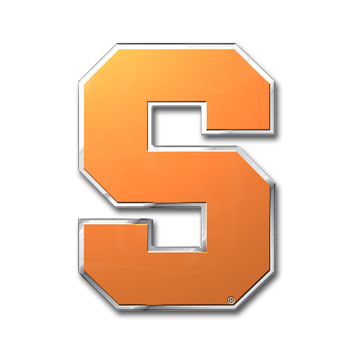 Syracuse Orange Heavy Duty Aluminum Embossed Color Emblem