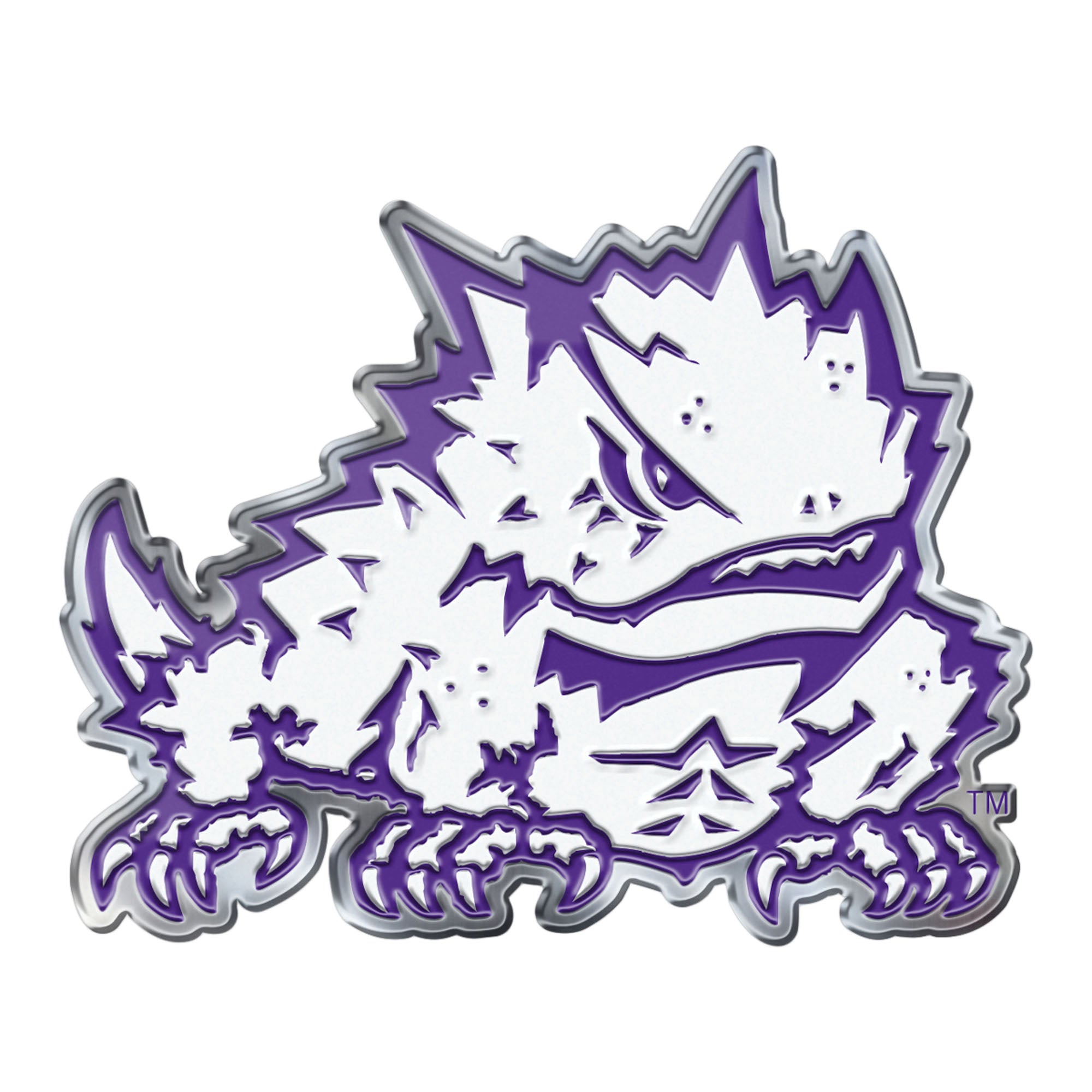 TCU Horned Frogs Heavy Duty Aluminum Embossed Color Emblem