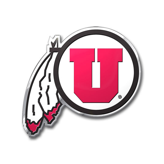 Utah Utes Heavy Duty Aluminum Embossed Color Emblem