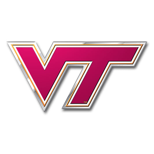 Virginia Tech Hokies Heavy Duty Aluminum Embossed Color Emblem