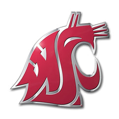 Washington State Cougars Heavy Duty Aluminum Embossed Color Emblem