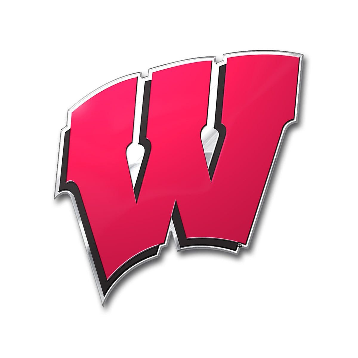 Wisconsin Badgers Heavy Duty Aluminum Embossed Color Emblem