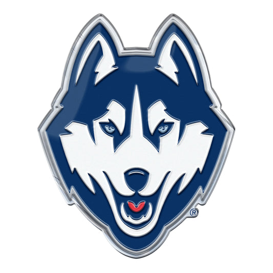 UConn Huskies Heavy Duty Aluminum Embossed Color Emblem