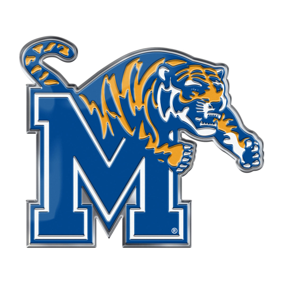 Memphis Tigers Heavy Duty Aluminum Embossed Color Emblem