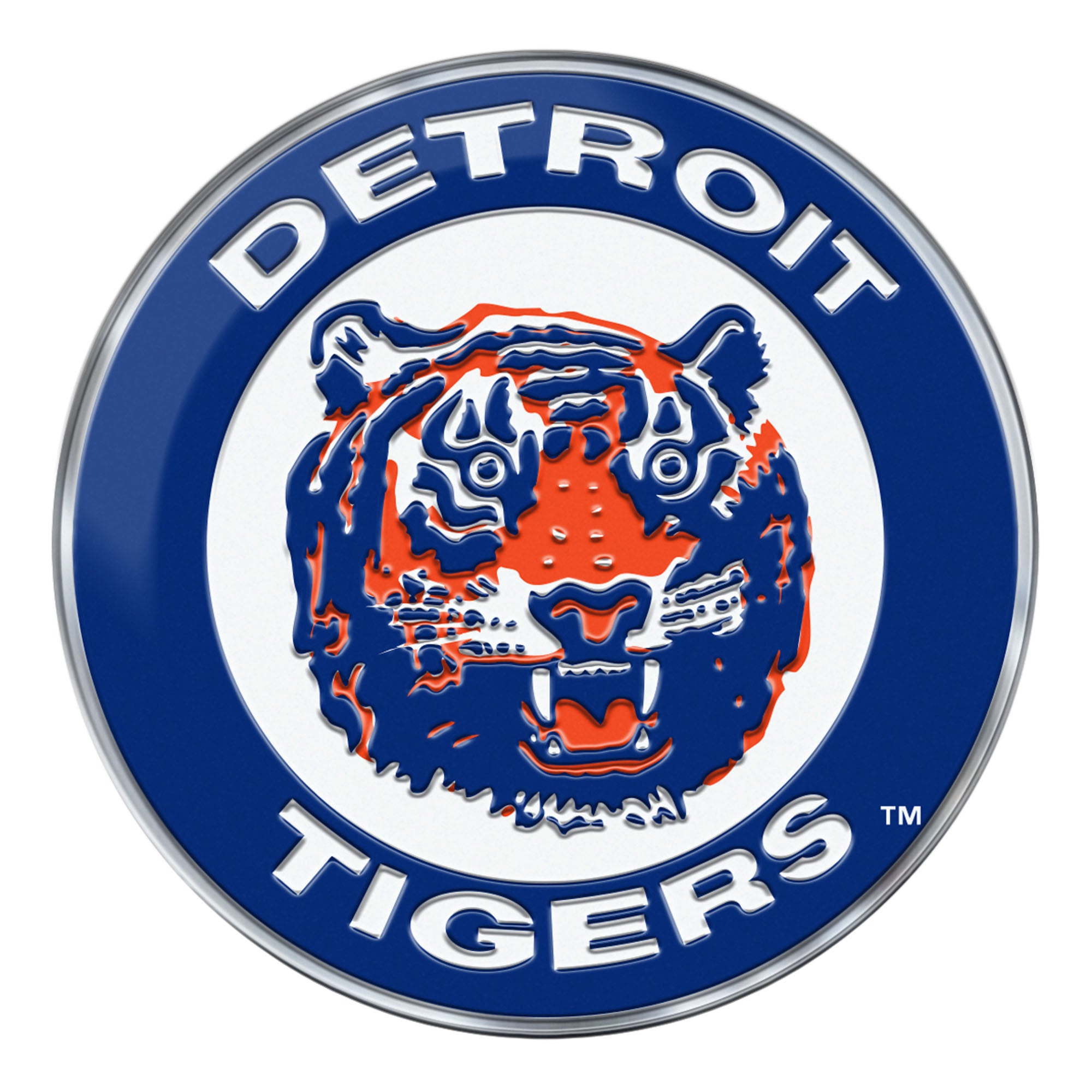 Detroit Tigers Heavy Duty Aluminum Embossed Color Emblem - Alternate