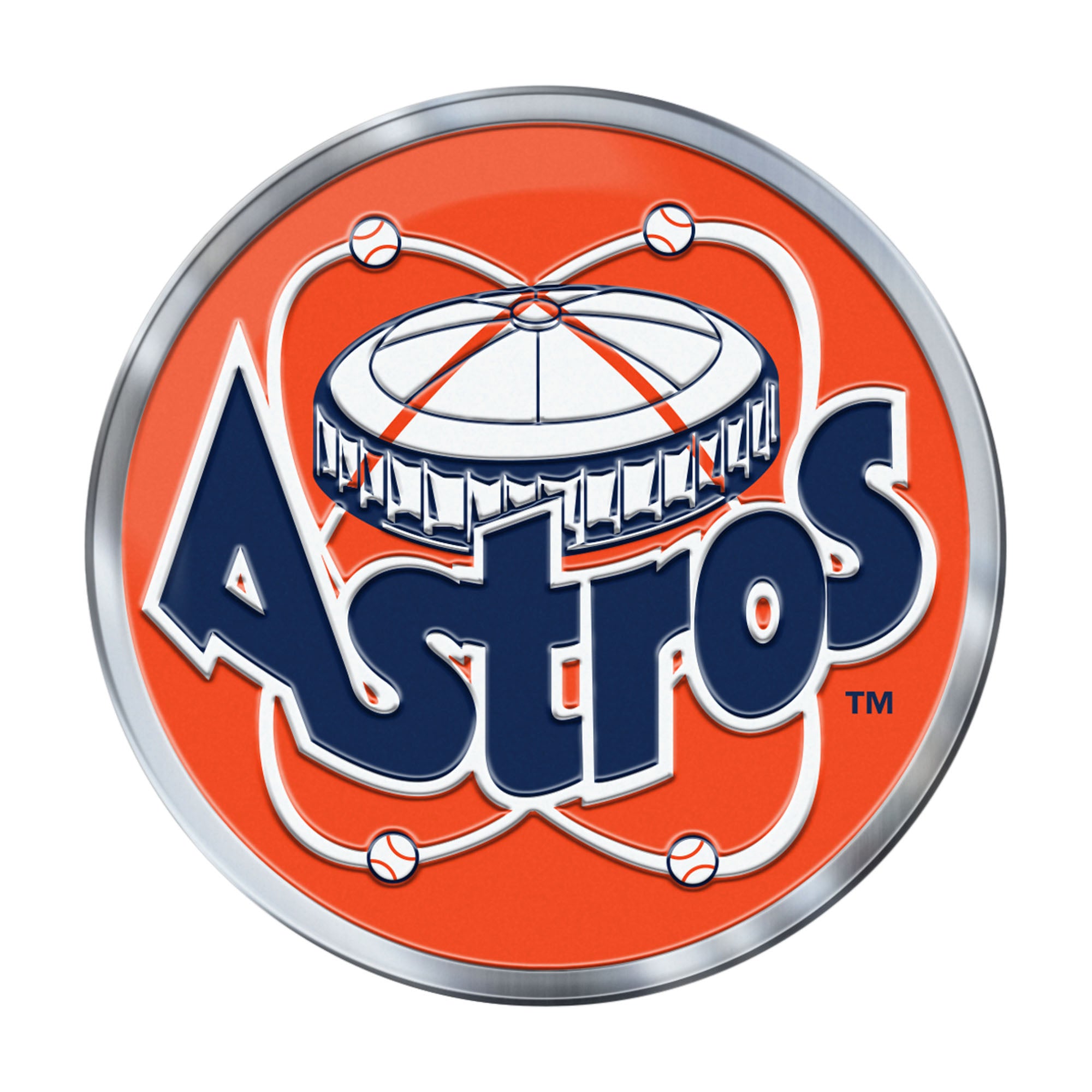 Houston Astros Retro Astro Dome Heavy Duty Aluminum Embossed Color Emblem