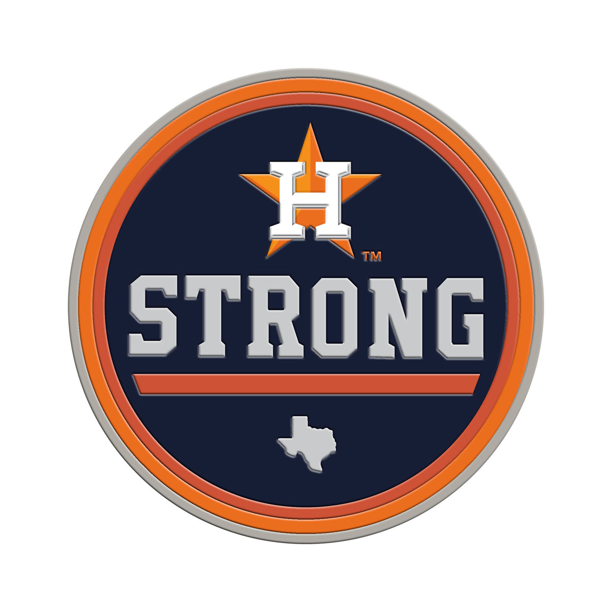 Houston Astros Houston Strong Heavy Duty Aluminum Embossed Color Emblem