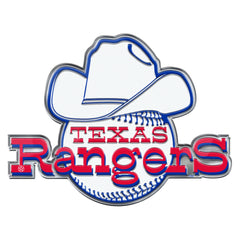 Texas Rangers Heavy Duty Aluminum Embossed Color Emblem - Alternate