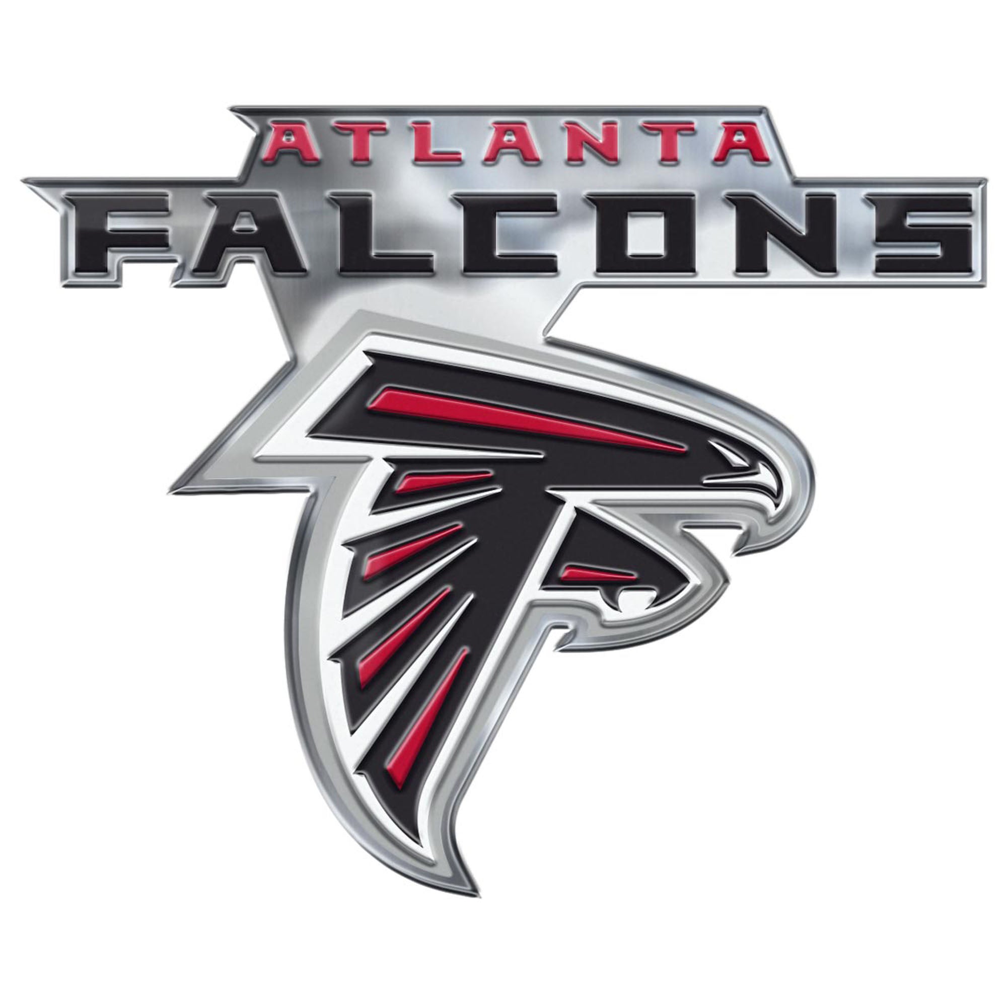 Atlanta Falcons Heavy Duty Aluminum Embossed Color Emblem - Alternate - Atlanta Falcons