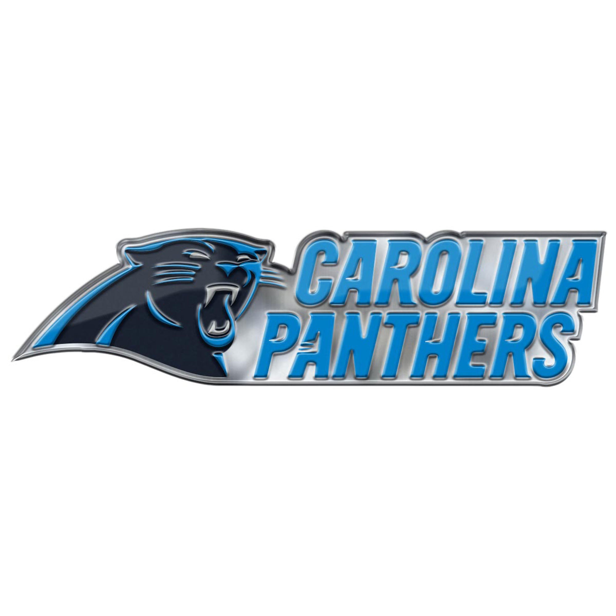 Carolina Panthers Heavy Duty Aluminum Embossed Color Emblem - Alternate