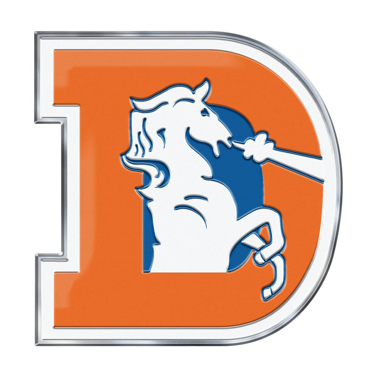 Denver Broncos Heavy Duty Aluminum Embossed Color Emblem - Alternate