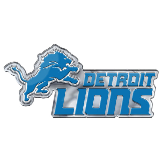 Detroit Lions Heavy Duty Aluminum Embossed Color Emblem - Alternate