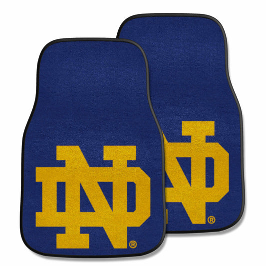 Notre Dame Fighting Irish Front Carpet Car Mat Set - 2 Pieces