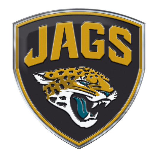 Jacksonville Jaguars Heavy Duty Aluminum Embossed Color Emblem - Alternate - Jacksonville Jaguars