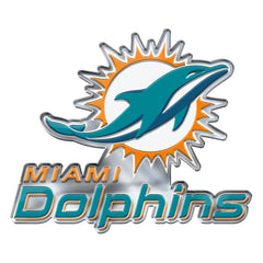 Miami Dolphins Heavy Duty Aluminum Embossed Color Emblem - Alternate