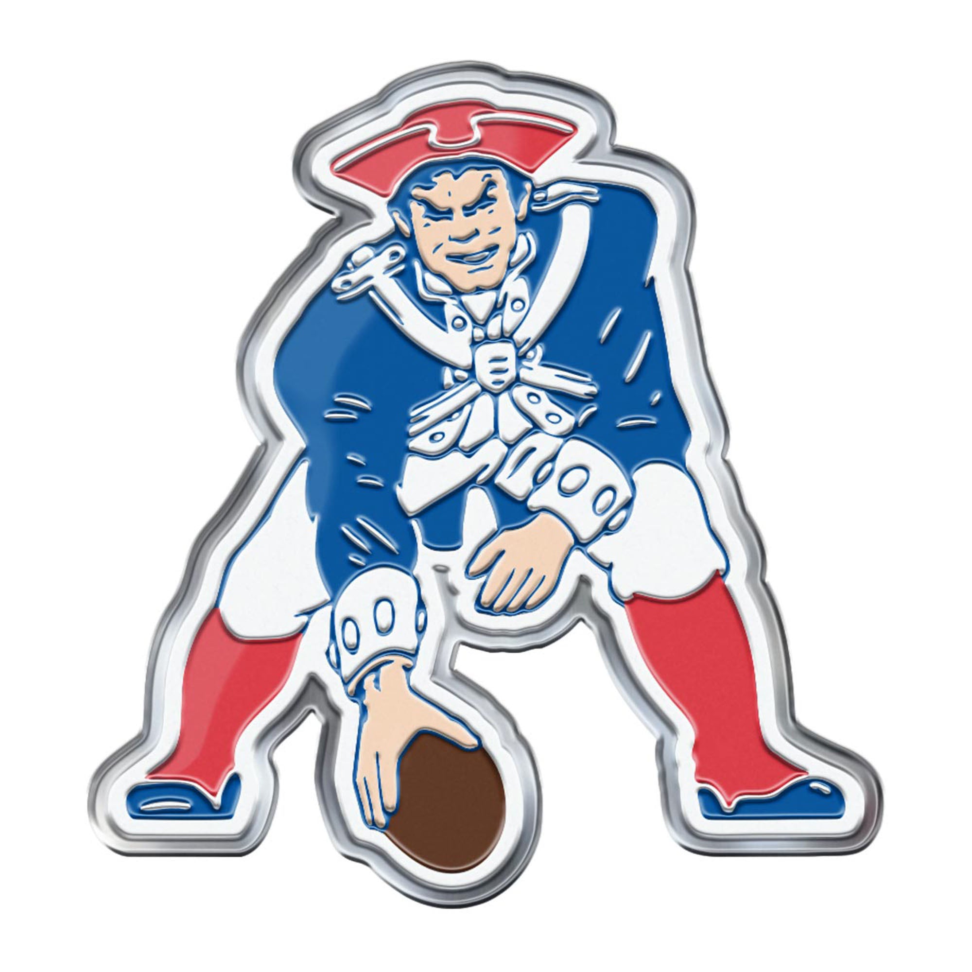 New England Patriots Heavy Duty Aluminum Embossed Color Emblem - Alternate