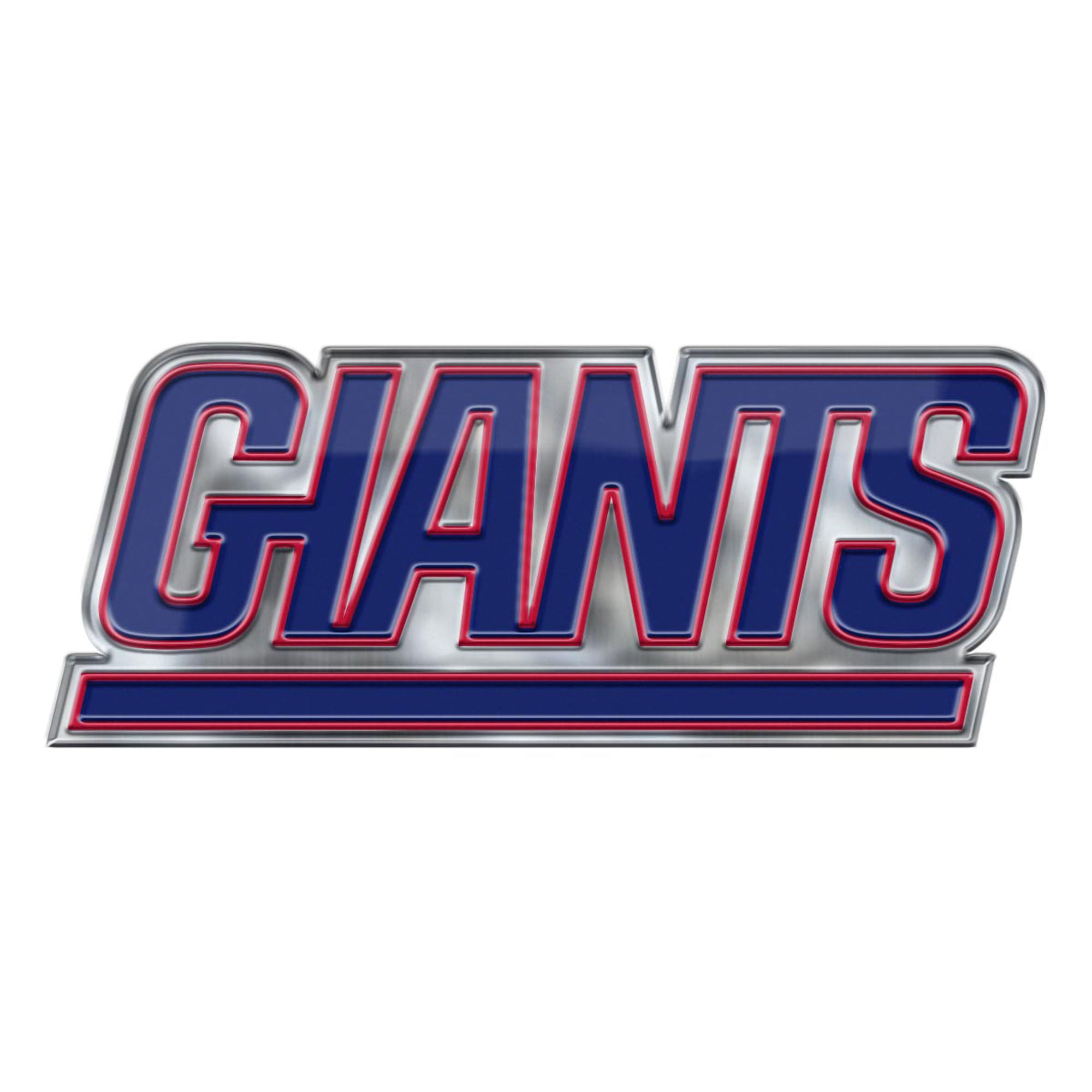 New York Giants Heavy Duty Aluminum Embossed Color Emblem - Alternate