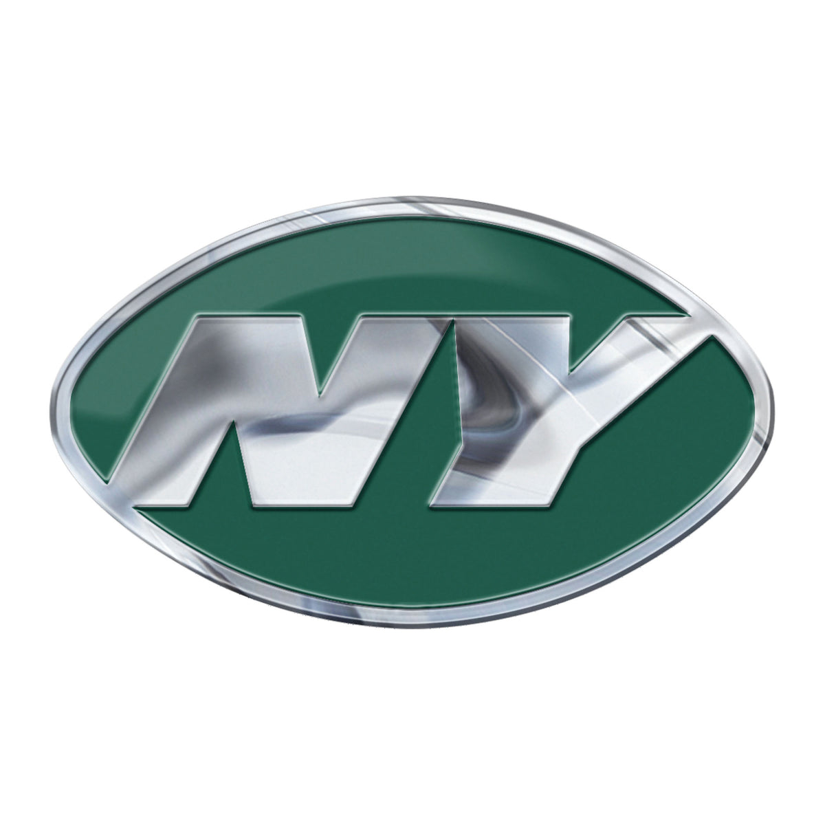 New York Jets Heavy Duty Aluminum Embossed Color Emblem - Alternate