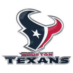 Houston Texans Heavy Duty Aluminum Embossed Color Emblem - Alternate