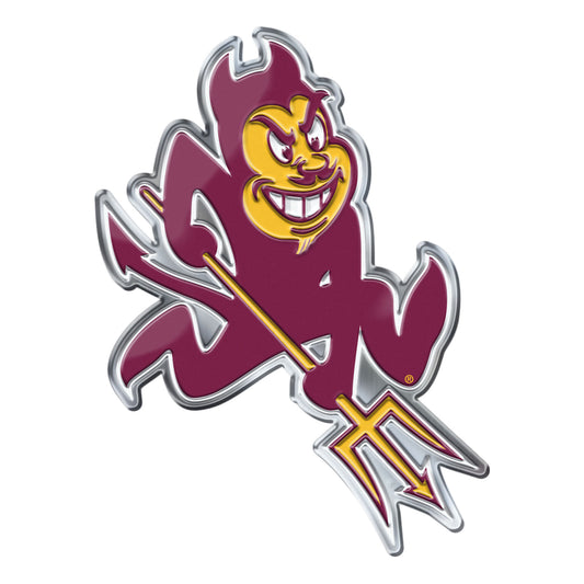 Arizona State Sun Devils Heavy Duty Aluminum Embossed Color Emblem - Alternate