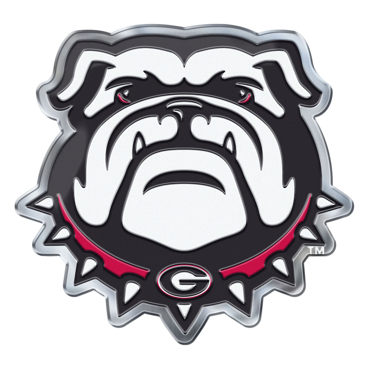 Georgia Bulldogs Heavy Duty Aluminum Embossed Color Emblem - Alternate