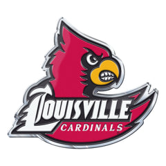 Louisville Cardinals Heavy Duty Aluminum Embossed Color Emblem - Alternate