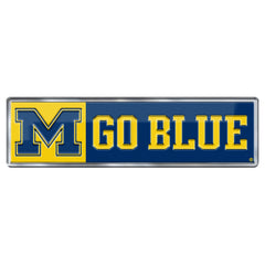 Michigan Wolverines Heavy Duty Aluminum Embossed Color Emblem - Alternate