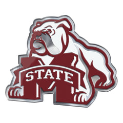 Mississippi State Bulldogs Heavy Duty Aluminum Embossed Color Emblem - Alternate