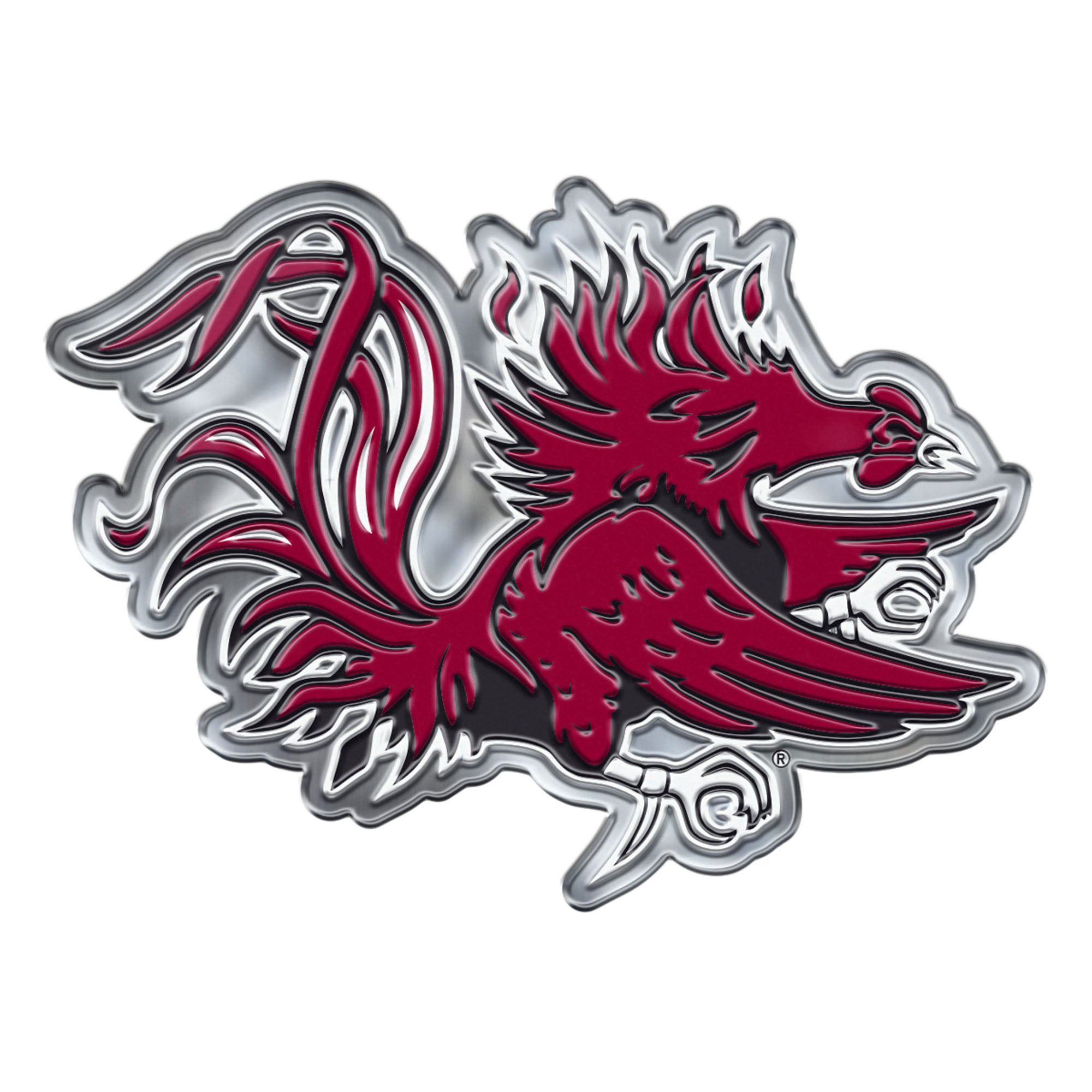 South Carolina Gamecocks Heavy Duty Aluminum Embossed Color Emblem - Alternate