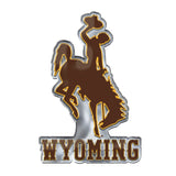 Wyoming Cowboys Heavy Duty Aluminum Embossed Color Emblem - Alternate