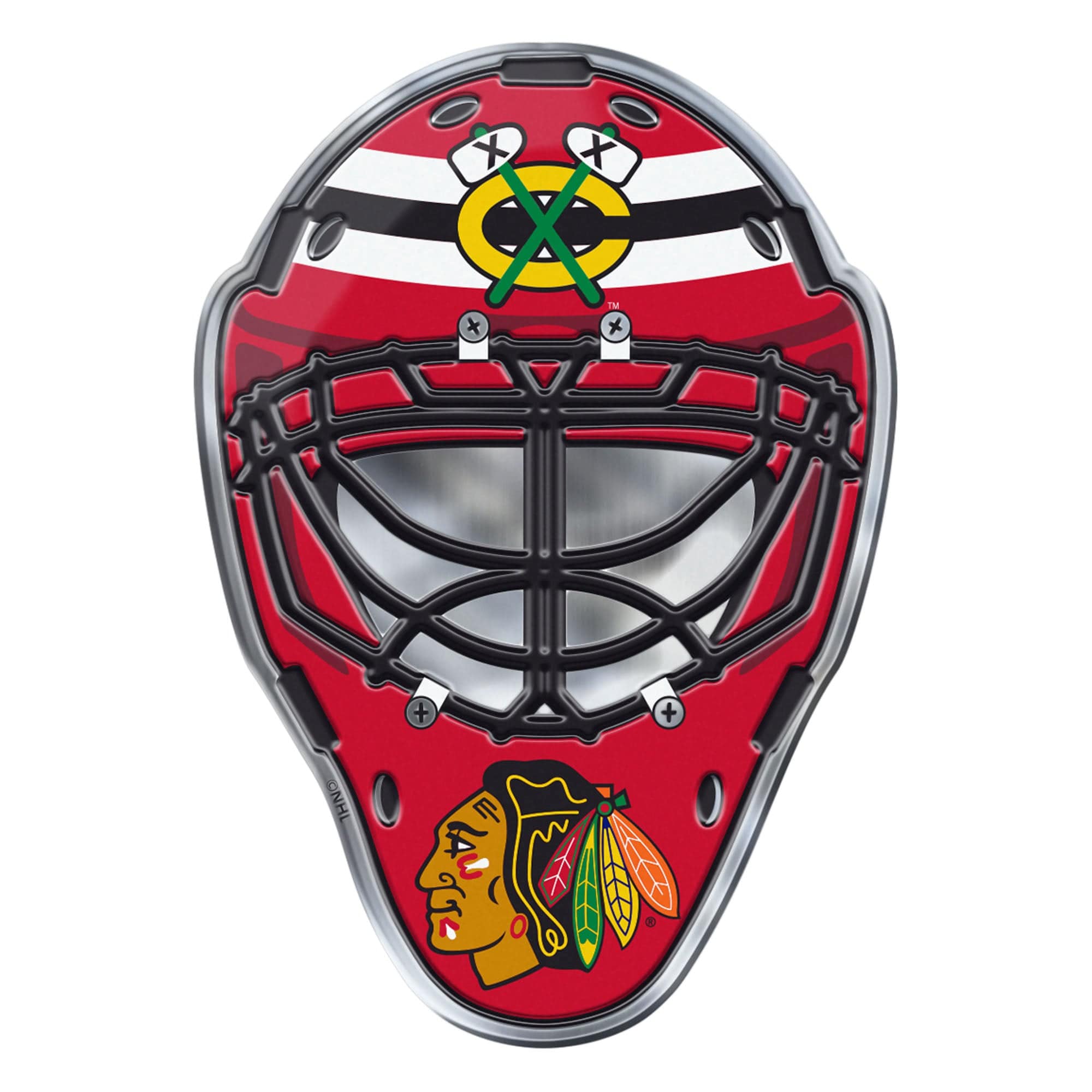 Chicago Blackhawks Heavy Duty Aluminium Helmet Emblem - Chicago Blackhawks