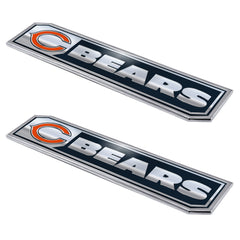 Chicago Bears 2 Piece Heavy Duty Aluminum Embossed Truck Emblem Set