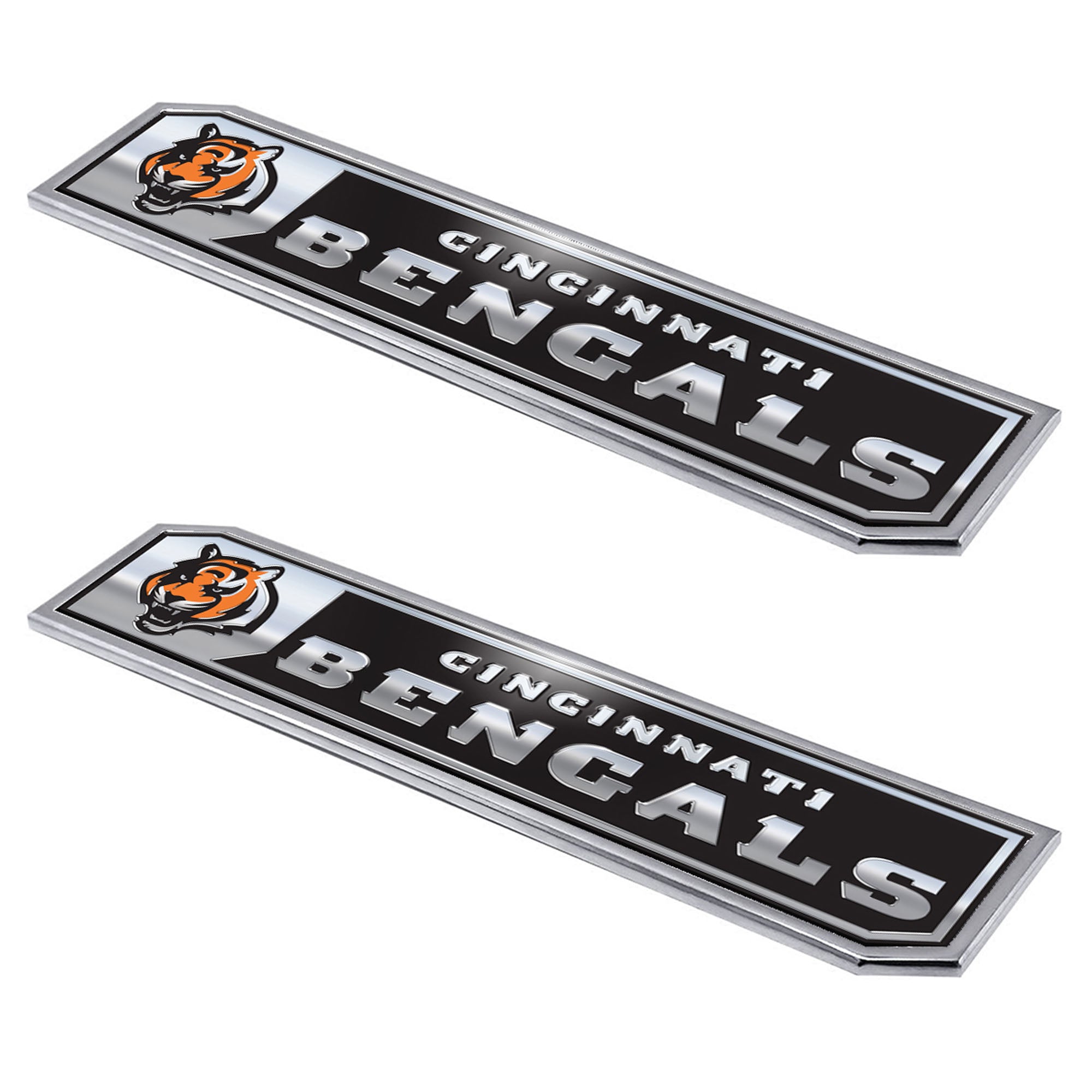 Cincinnati Bengals 2 Piece Heavy Duty Aluminum Embossed Truck Emblem Set