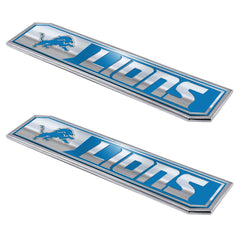 Detroit Lions 2 Piece Heavy Duty Aluminum Embossed Truck Emblem Set