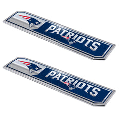 New England Patriots 2 Piece Heavy Duty Aluminum Embossed Truck Emblem Set