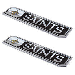 New Orleans Saints 2 Piece Heavy Duty Aluminum Embossed Truck Emblem Set