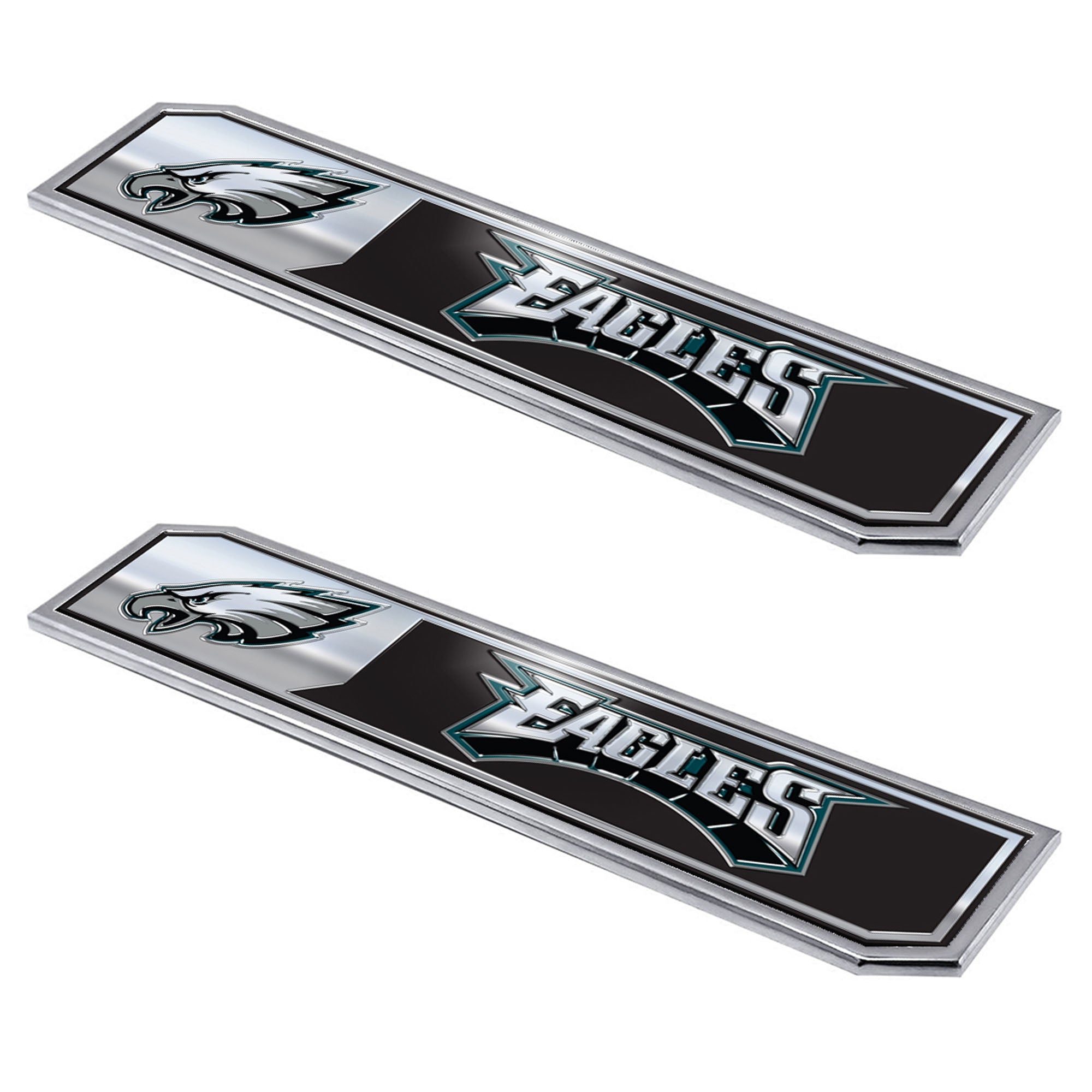 Philadelphia Eagles 2 Piece Heavy Duty Aluminum Embossed Truck Emblem Set