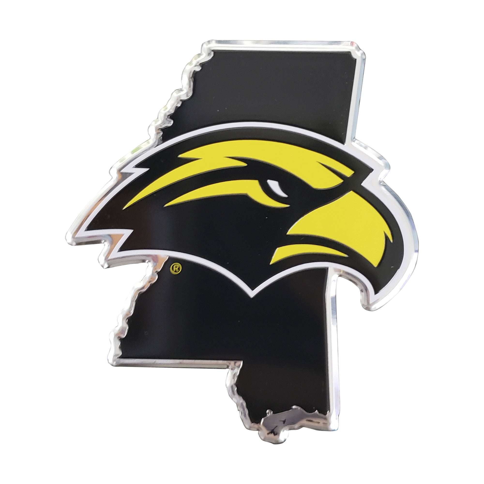 Southern Miss Golden Eagles Team State Aluminum Embossed Emblem