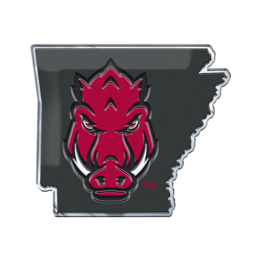 Arkansas Razorbacks Team State Aluminum Embossed Emblem