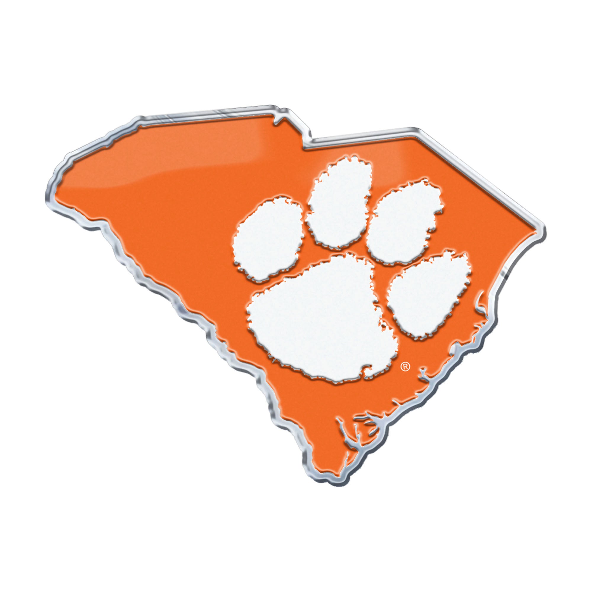 Clemson Tigers Team State Aluminum Embossed Emblem - Clemson